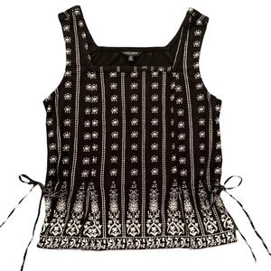 Lucky Brand Black/White Sleeveless Top